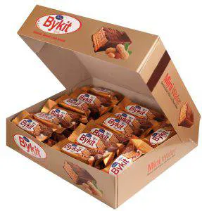 ویفر شکلاتی مینی بایکیت کره بادام زمینی شونیز - 500 گرم بسته 20 عددی