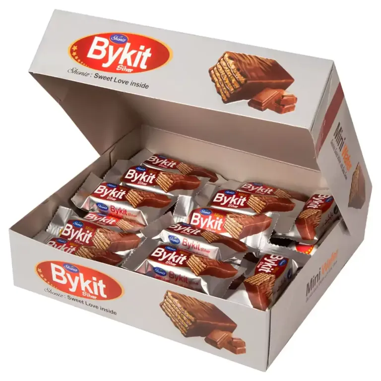 ویفر شکلاتی مینی بایکیت نقره‌ای شونیز - 500 گرم بسته 20 عددی