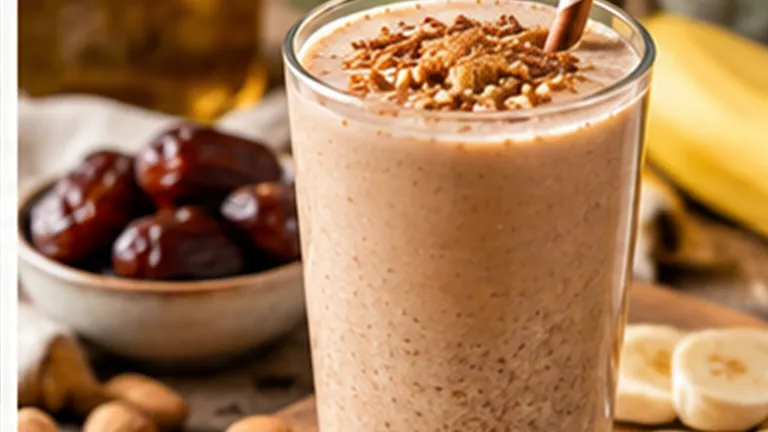 اسموتی خرما و بادام؛ یک لیوان خوش‌طعم بدون شیرینی اضافه